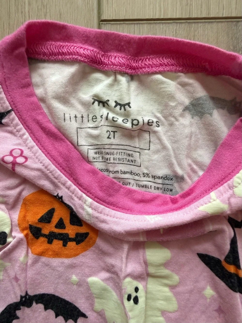 Little Sleepies Pink Glowing Ghouls Halloween Pajama Set - Glow in the Dark!